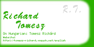 richard tomesz business card
